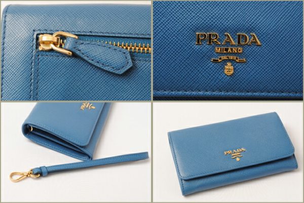 p 16 014 2 Prada Saffiano Metal Medium Wallet Cobalt