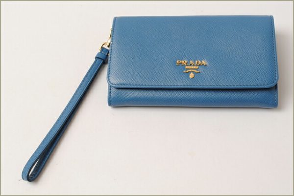 p 16 014 3 Prada Saffiano Metal Medium Wallet Cobalt