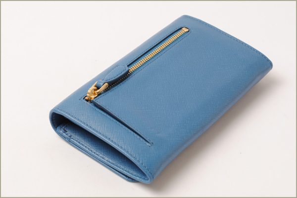 p 16 014 4 Prada Saffiano Metal Medium Wallet Cobalt