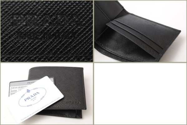 p 16 0150 5 Prada Folding Wallet Saffiano Nero