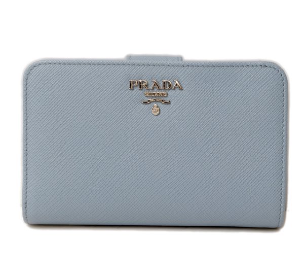 p 16 0159 1 Prada Folding Wallet Saffiano Metal Astrale