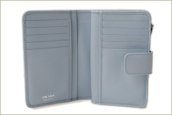 p 16 0159 2 Prada Folding Wallet Saffiano Metal Astrale