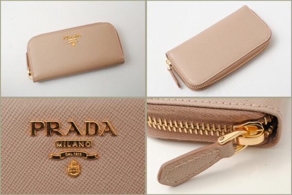 p 16 0168 3 Prada Key Case 6 Rows Saffiano Metal Cammio