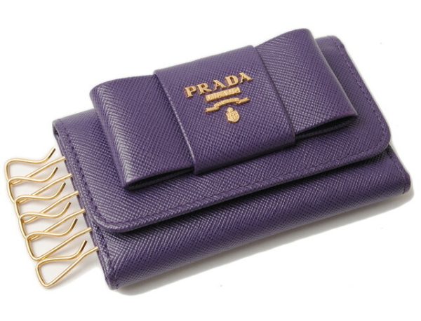 p 16 018 1 Prada Saffiano Fiocco Key Case Viora