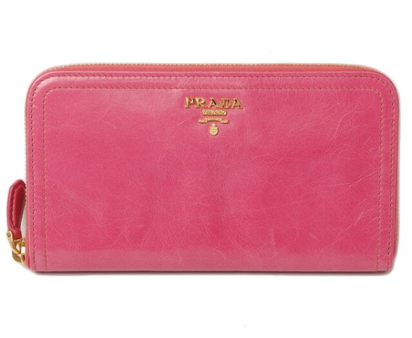 p 16 021 1 Prada Vitello Shine Long Wallet Peonia