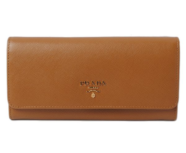 p 16 024 1 Prada Saffiano Metal Long Wallet Caramel