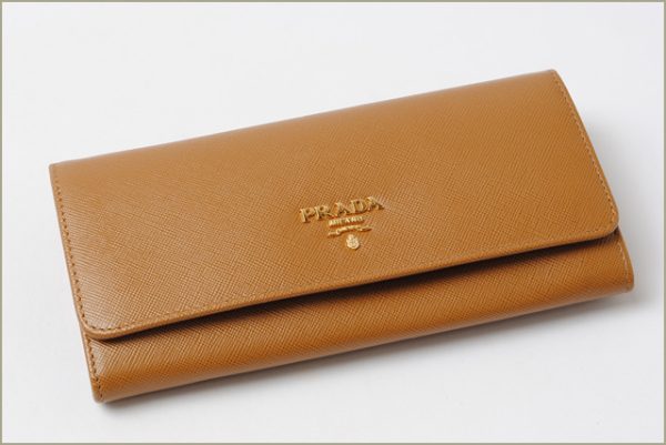 p 16 024 2 Prada Saffiano Metal Long Wallet Caramel