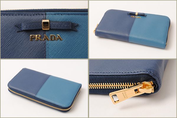 p 16 025 2 Prada Saffiano Fiocco Long Wallet Blutte Coba