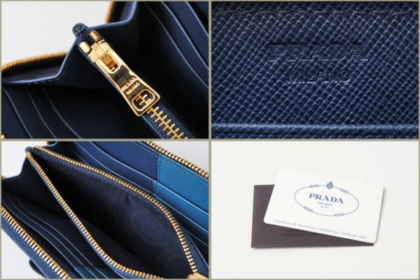 p 16 025 3 Prada Long Wallet Blue