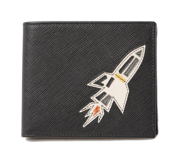 p 16 033 1 Prada Folding Wallet Saffiano Black