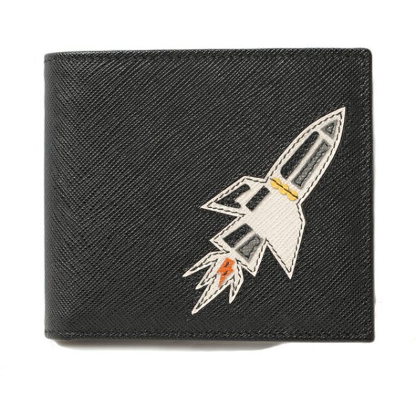 p 16 044 1 Prada Saffiano Rocket Folding Wallet Nero