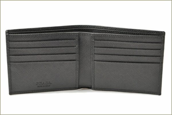 p 16 044 3 Prada Saffiano Rocket Folding Wallet Nero