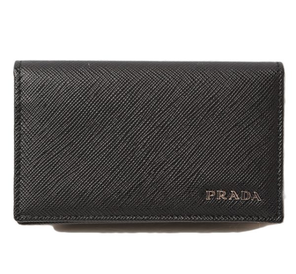 p 16 045 1 Prada Card Case Saffiano Bag Black