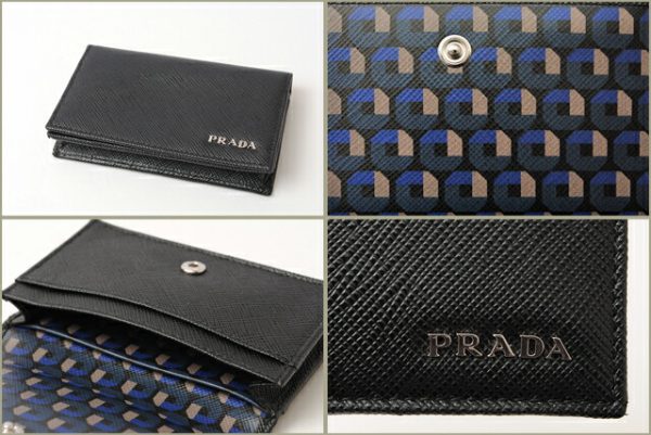 p 16 047 3 Prada Card Case Saffiano Bag Black