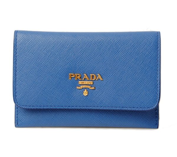 p 16 058 1 Prada Card Case Saffiano Metal Bag Blue