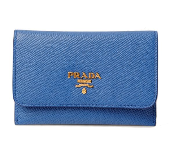 p 16 058 1 Prada Card Case Saffiano Metal Azzurro