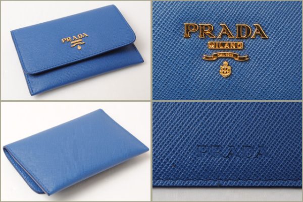 p 16 058 3 Prada Card Case Saffiano Metal Azzurro