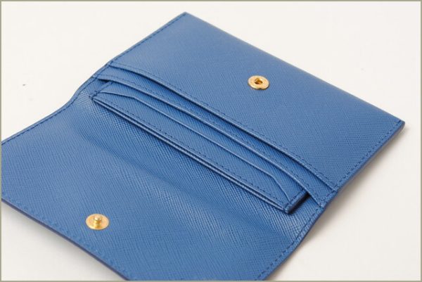 p 16 058 5 Prada Card Case Saffiano Metal Bag Blue