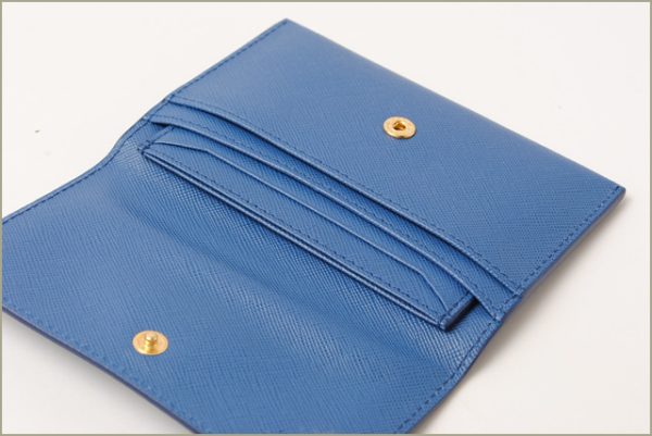 p 16 058 5 Prada Card Case Saffiano Metal Azzurro