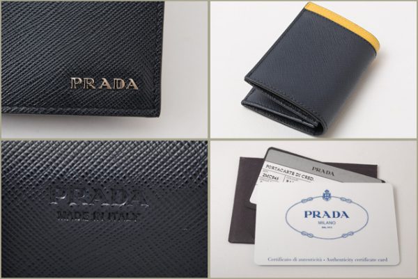 p 16 085 3 Prada Card Case Saffiano Riga Bag Blue