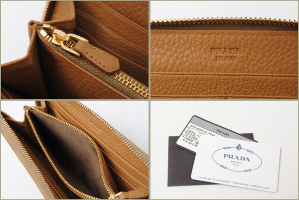 p 16 087 4 Prada Vitello Daino Long Wallet Naturale