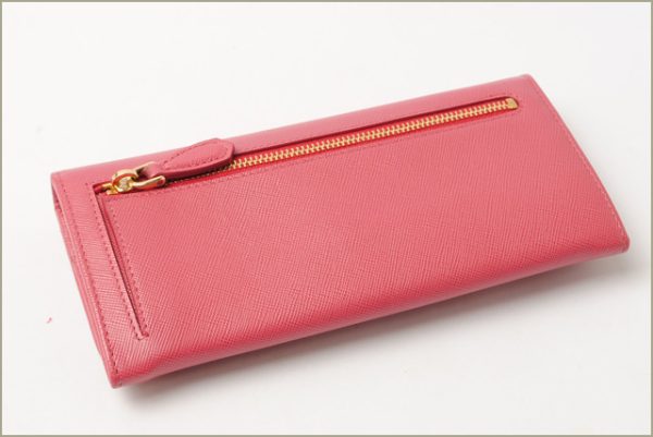 p 16 089 3 Prada Saffiano Metal Long Wallet Peonia