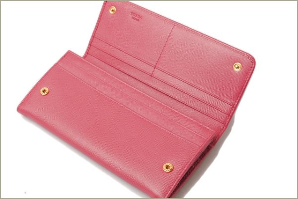 p 16 089 4 Prada Saffiano Metal Long Wallet Peonia