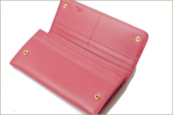 p 16 089 4 Prada Long Wallet Saffiano Peonia