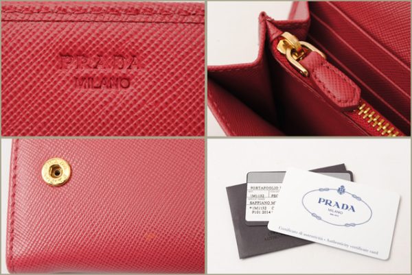 p 16 089 5 Prada Saffiano Metal Long Wallet Peonia