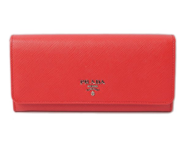 p 16 104 1 Prada Long Wallet Pass Case Saffiano Rouge