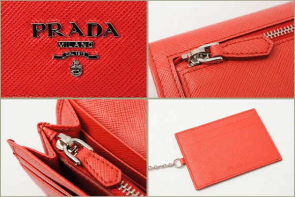 p 16 104 2 Prada Saffiano Metal Long Wallet Pass Case Lacca