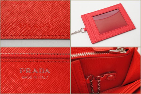 p 16 104 3 Prada Long Wallet Pass Case Saffiano Rouge