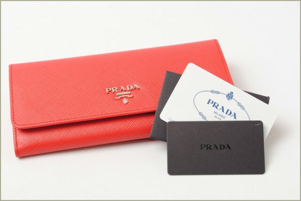 p 16 104 6 Prada Saffiano Metal Long Wallet Pass Case Lacca