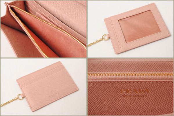 p 16 109 4 Prada Saffiano Metal Long Wallet Pass Case Orchidea