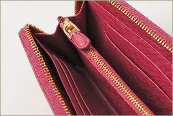 p 16 111 2 Prada Saffiano Metal Wallet Fuchsia Pink