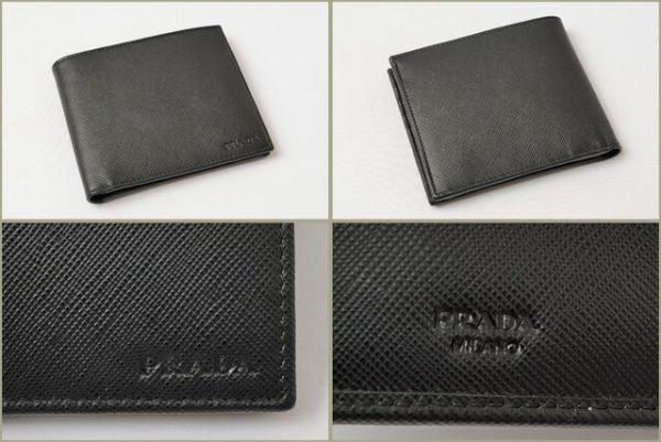 p 16 114 3 Prada Saffiano Folding Wallet Nero