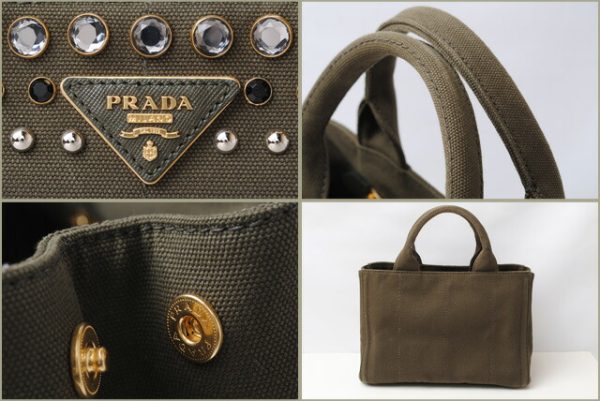 p 16 123 4 Prada Tote Bag Canapa Military Green