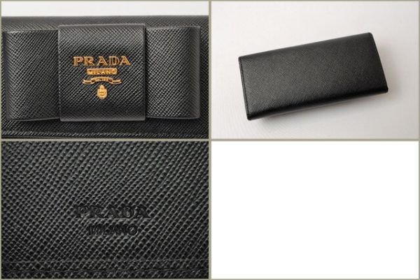 p 16 127 4 Prada Key Case 6 Rows Saffiano Fiocco Nero