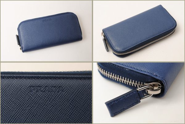 p 16 139 3 Prada Key Case 6 Rows Saffiano Bluette