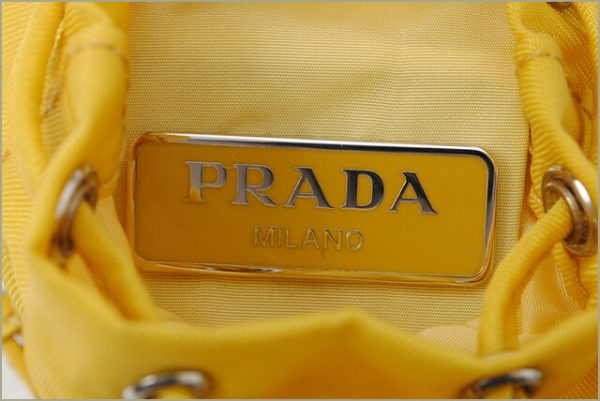 p 16 162 4 Prada Keyring Trick Bag Motif Yellow