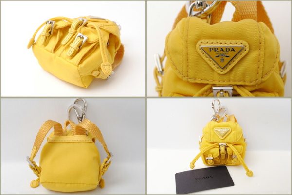 p 16 162 6 Prada Keyring Trick Bag Motif Yellow