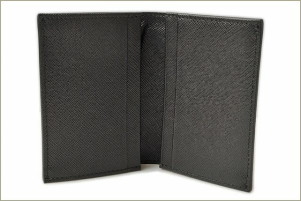 p 16 173 2 Prada Card Case Card Holder Saffiano Riga Nero Rubino