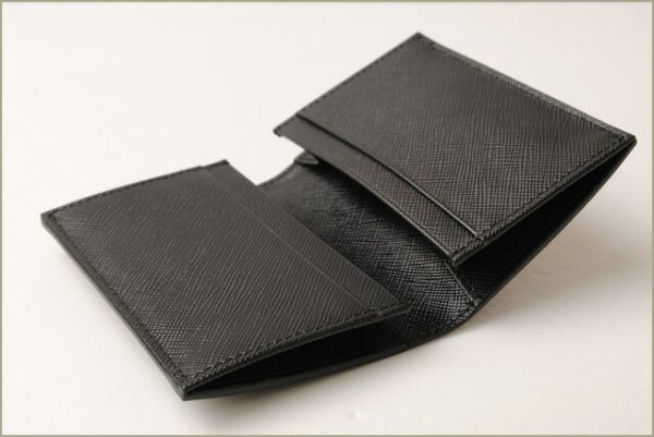 p 16 173 3 Prada Card Case Card Holder Saffiano Riga Nero Rubino