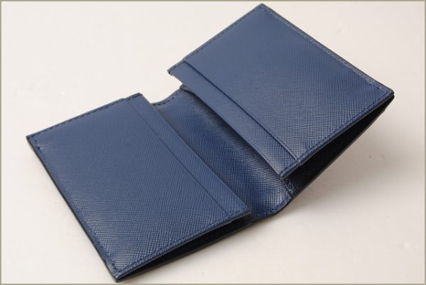 p 16 174 3 Prada Card Case Saffiano Blue Black