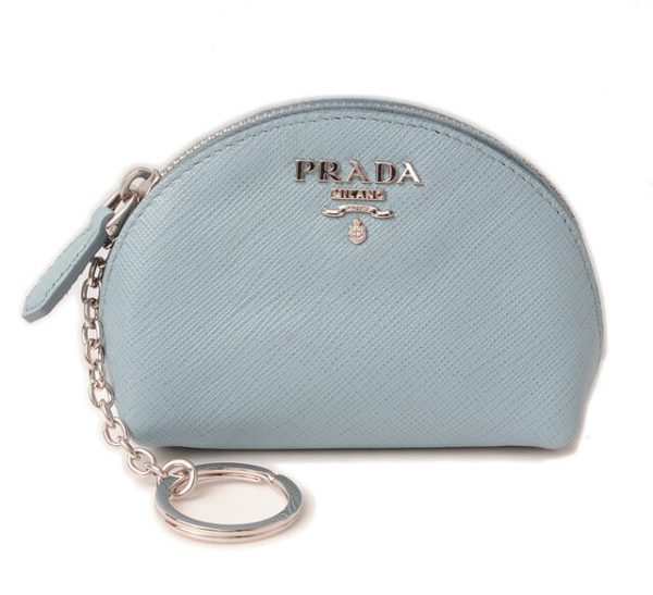 p 16 181 1 Prada Key Ring Saffiano Metal Coin Case Astrale