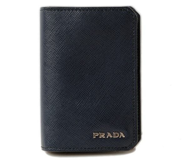 p 16 229 1 Prada Card Case Saffiano Blue