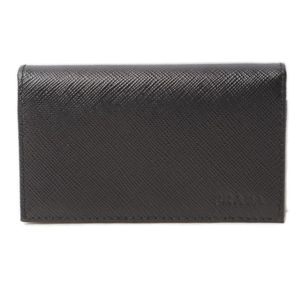 p 16 241 1 Prada Saffiano Card Case Nero