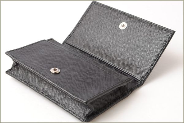 p 16 241 3 Prada Saffiano Card Case Nero