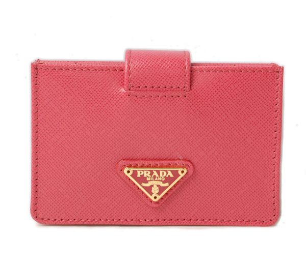 p 17 003 1 Prada Metal Saffiano Card Case Peonia