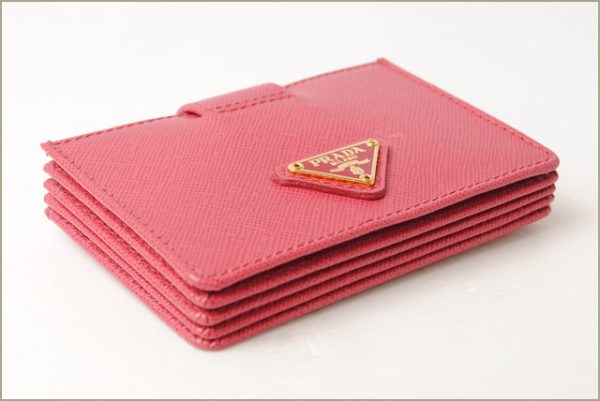 p 17 003 3 Prada Metal Saffiano Card Case Peonia